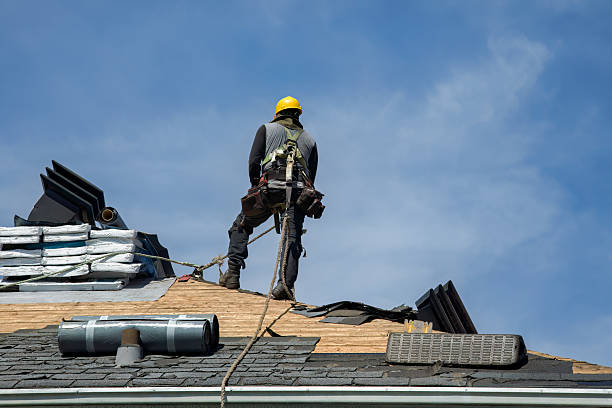 Professional Gutter Installation technician working in Lititz, PA